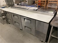 True TPP-93D-6 6 Drawer Refrigerated Prep Table