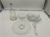 Candlewick Glass Platter/Swirl Relish Dish/Etc DH