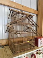 Vintage wooden bird cage