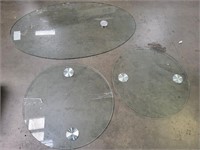 Lot of 3 tempered Glass Table tops