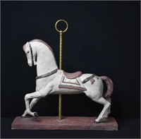 Painted Wood Carousel Horse  - Home Decor