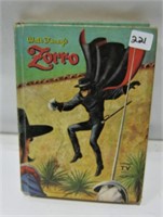 Old Walt Disney Zorro Hard Cover Book