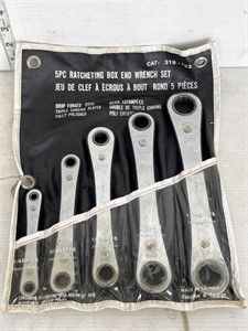 5 pce ratcheting box end wrench set
