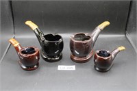 (4) Assorted Pipe Shaped Ashtrays