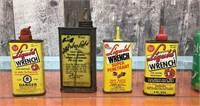 Vtg. mini-oil tins