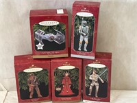 5 Star Wars Keepsake Hallmark Ornaments 1990's