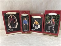 4 Star Trek Keepsake Ornaments 1990's