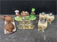 Assortment of 4 Vintage collectible salt and