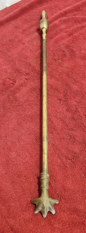 Antique 24" Solid Brass Candle Snuffer?, Fire