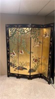 Chinese gold leaf and black  room divider