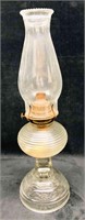Vintage Clear Oil Lamp P &A MFG CO. Thomaston CT