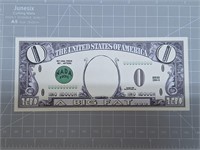 A big fat zero banknote