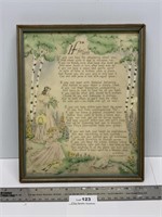 1940’s Framed "If For Girls" Wall Hanging