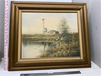 Signed and Framed Seller Barn Painting