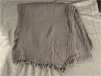 Simple Gray Throw Blanket Toss Cover