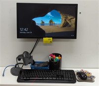 LG 22" Monitor w/ Keyboard & Mouse & Scanner