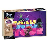 Cardinal  Troll World Tour  5 Wood Puzzles Assortm