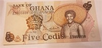 Ghana 5 Cedis 1978  , prefix Z/  - Replacement.R25