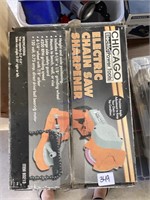 Electric chain saw sharpener