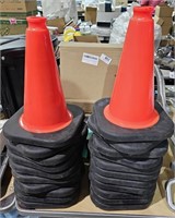 21 orange traffic cones