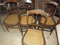 4 Cane Seated Dining Chairs (5273)