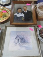 FRAMED PLUM THICKET&VINTAGE COUPLE PICTURE