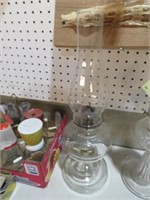 VINTAGE PRESSED GLASS OIL LAMP