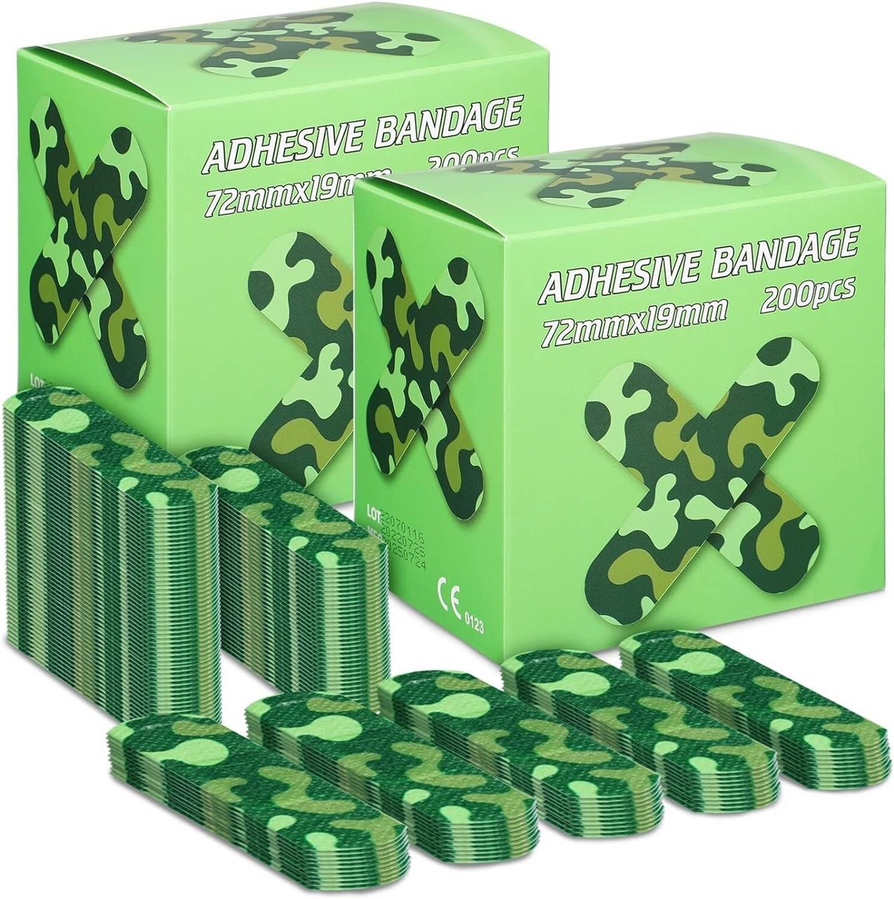 Camouflage Green Bandages  2.83 x 0.75 Inch (400)