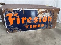 Firestone Single Sided Porcelain Sign