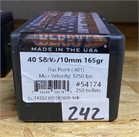 Berrys 40 S&W/10mm 165gr, 250ct BULLETS ONLY