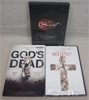C12) 3 DVDs Movies Spiritual Faith Gods Not Dead