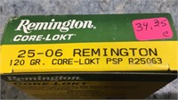 (4) Boxes 25-06 Ammo (80) Rds
