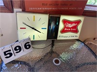 Miller High Life Wall Clock and Light