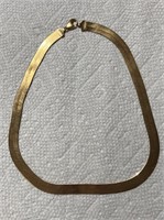 14K Solid Gold Herringbone Necklace 1.235 Ozs