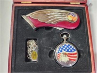 Collectable America / Eagle Pocket Knife & Watch