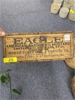 Eagle American Sardines Wood Crate