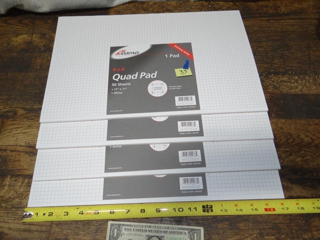 4x4 Quad Pad 17" x 11" 4ct Total