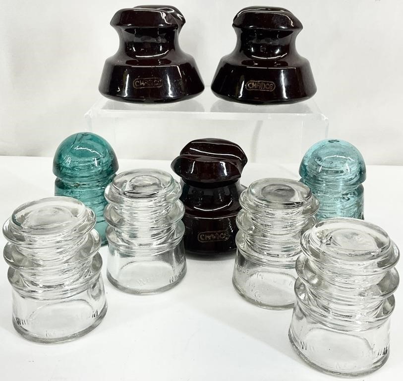 Vintage Glass & Ceramic Insulators