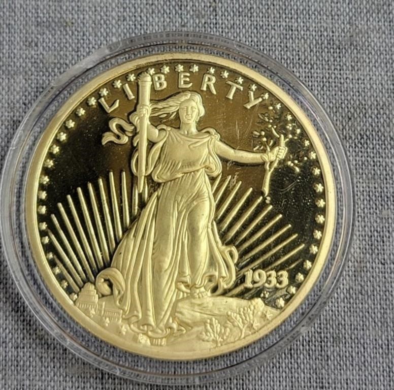 1933 Saint Gaudens gold plated (copy) coin