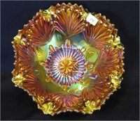 Shell deep ruffled bowl - marigold