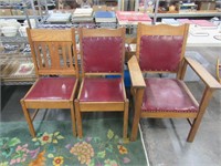 3 Oak Chairs