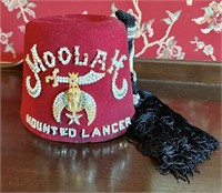 Vintage Masonic Moolah Shriners Mounted Lancer