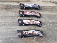 Set of 4 Civil War Partially Serrated Knives