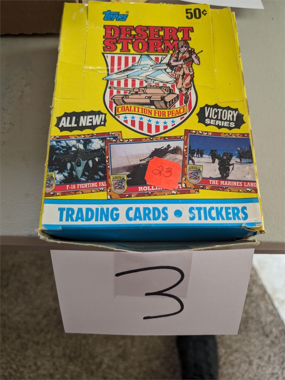 Vintage Desert Storm Trading Cards Box