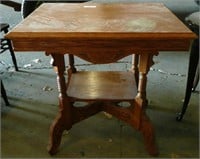 Ornate Oak Carved Parlor Table