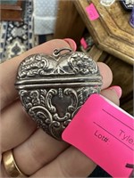 STERLING SILVER PILL BOX HEART