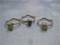 Three Vtgb Hallmarked Rings