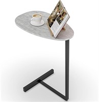 ANYHI Oval C Shaped Side Table