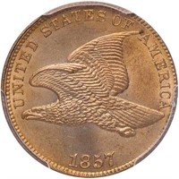 1C 1857 FLYING EAGLE. PCGS MS65 CAC