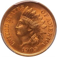 1C 1909 INDIAN. PCGS MS67 RD